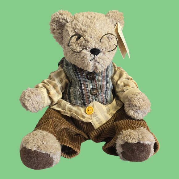 Jerry Elsner Velvet Touch Collection Teddy Bear Plush #1244 Daniel 8" Sitting - Picture 1 of 11